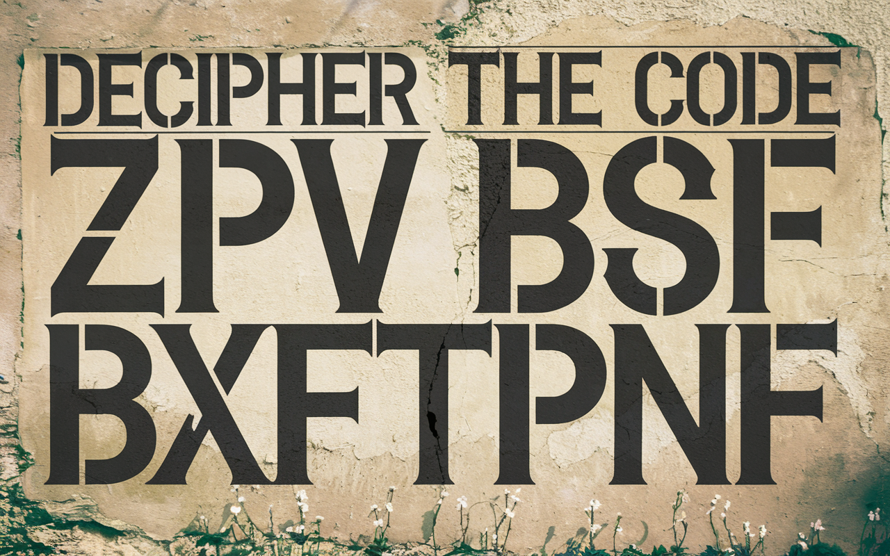 Unlock the Mystery: Decipher the Code ZPV BSF BXFTPNF